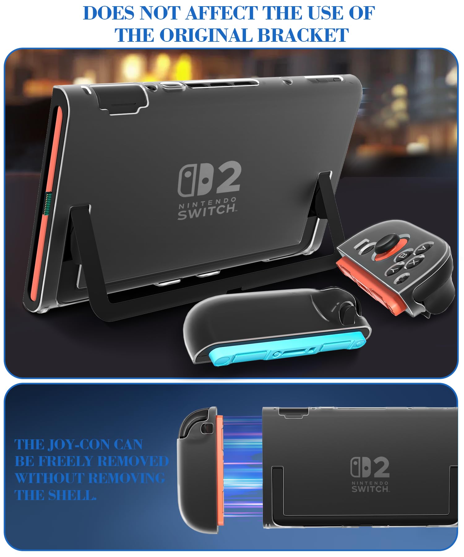 Nintendo Switch 本体（ケース、ドック、ジョイコングリップ付き） Amazon.co.jp: Teyomi Nintendo Switch 2用 クリアケース セット
